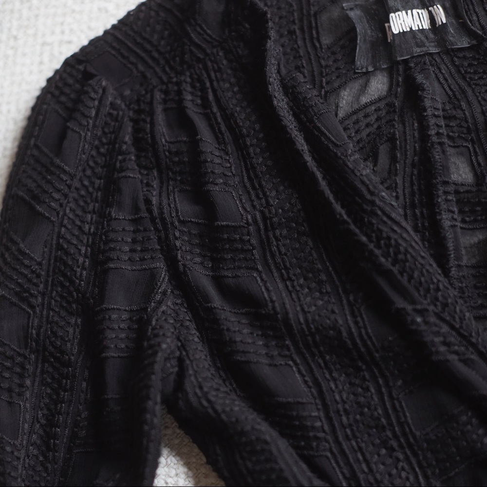 Reformation Stevie Wrap Top black XS